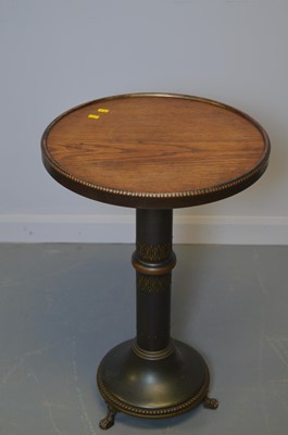 Lot 429 - 20th Century oak topped metal occasional table