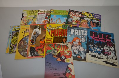 Lot 1303 - Fritz The Cat; and other magazines and comix.