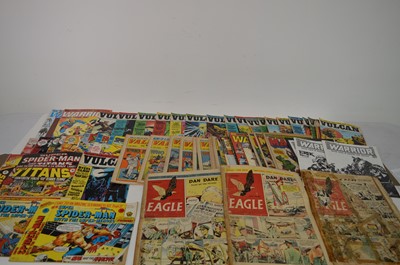 Lot 1308 - British Comics: Valliant and TV21; Mighty World of Marvel; and others.