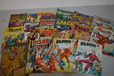 Lot 1310 - Planet Comics, Miracle Man, T-Man; and other British reprint comics.