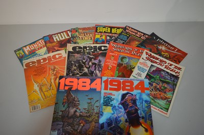 Lot 1319 - Monsters Unleashed, The Hulk, Marvel Movie Premier; and other comics magazines.