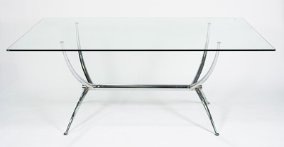 Lot 119 - 20th Century chrome and glass topped table