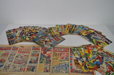 Lot 1361 - Captain Britain; and various British American reprint comics.