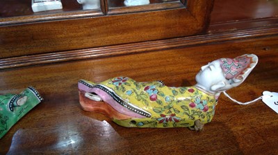 Lot 590 - Pair of Chinese wall hanging figures