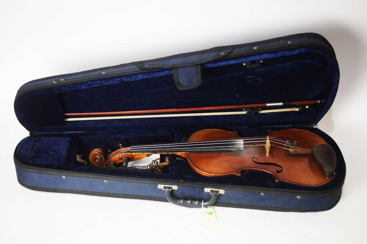Lot 718 - Continental Stradivari style violin La Salle bow and case