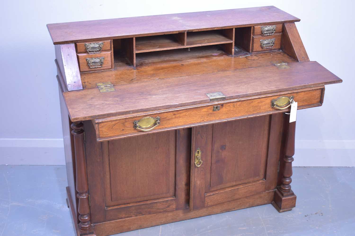 Lot 492 - Victorian bureau desk.