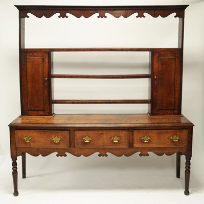 Lot 855 - George III oak dresser