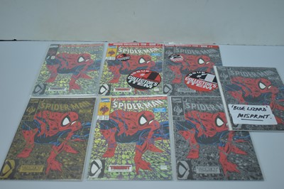Lot 1443 - Spider-Man, Blue Lizard misprint, other variants and printings.