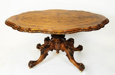 Lot 840 - Victorian walnut loo table, stamped Gillow & Co.