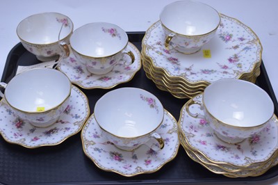 Lot 214 - Royal Crown Derby cups, saucers and plates.