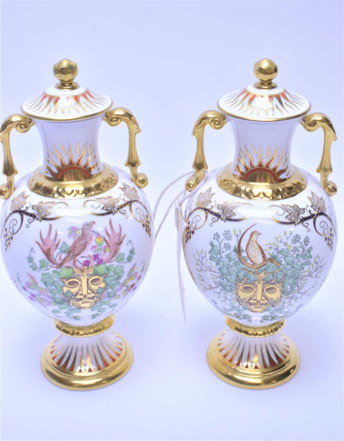 Lot 176 - Two Royal Crown Derby vases.