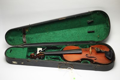 Lot 712 - A continental violin in Maidstone case