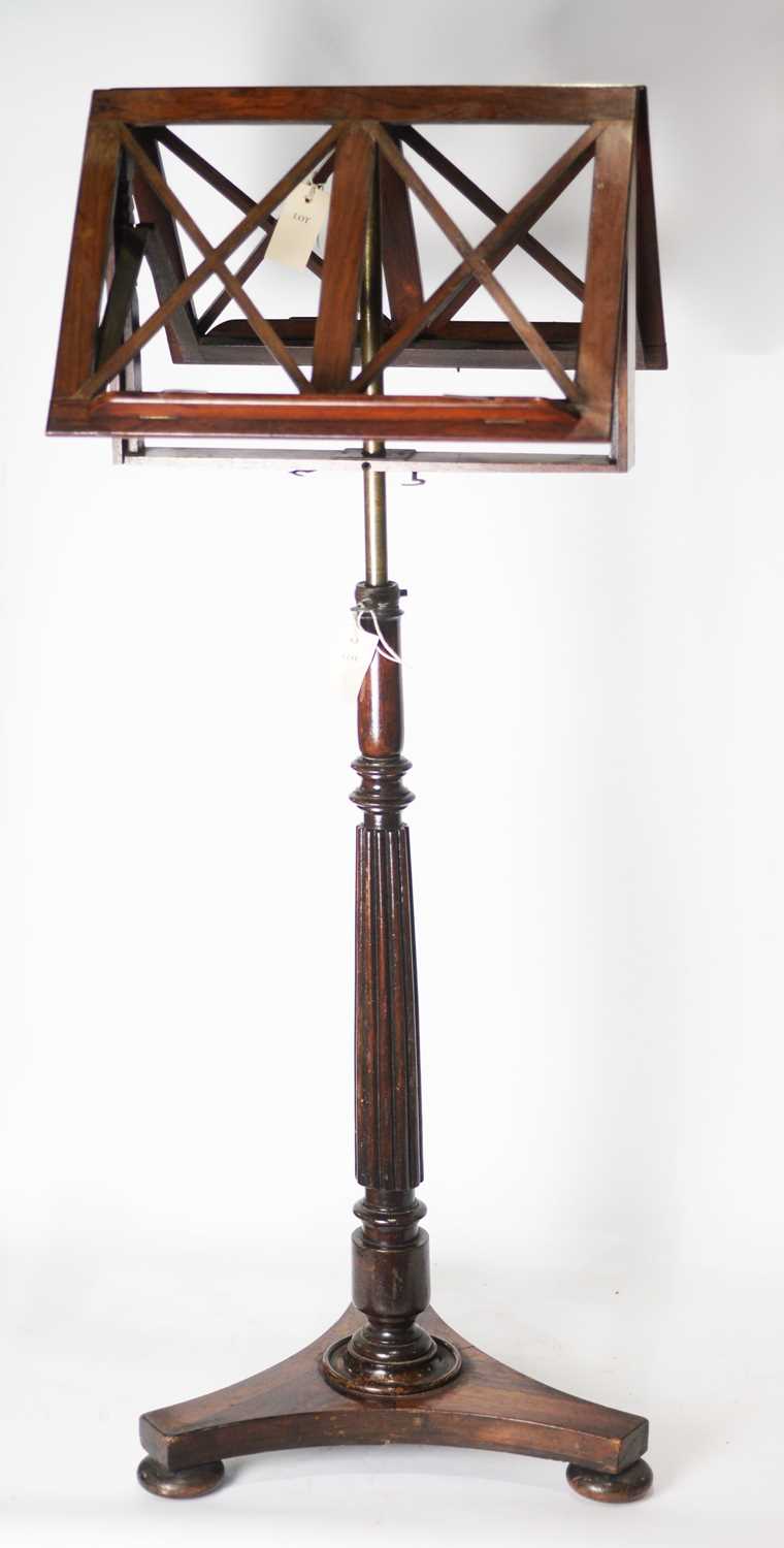 Lot 714 - An early Victorian rosewood duet stand