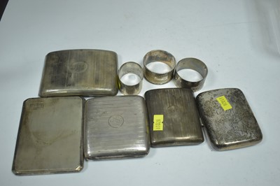 Lot 19 - Silver cigarette cases and other items
