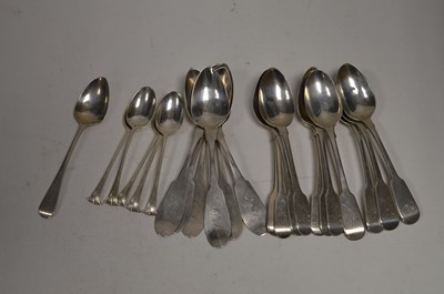 Lot 60 - A selection of silver tea and coffee spoons