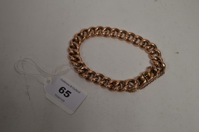 Lot 65 - A Victorian yellow metal bracelet