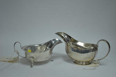 Lot 3 - Two silver sauce boats