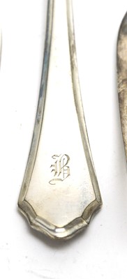 Lot 161 - An Edwardian suite of silver cutlery