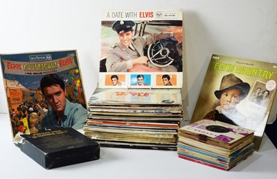 Lot 1008 - Elvis LPs and singles