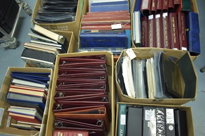 Lot 282 - A selection of stamp folders and stock books.