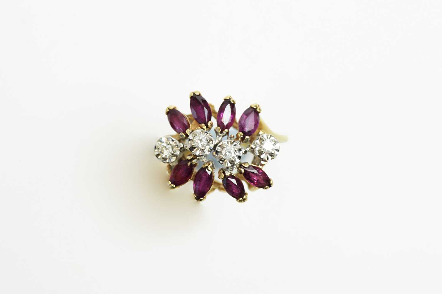 Lot 47 - Ruby and diamond dress ring