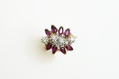 Lot 47 - Ruby and diamond dress ring