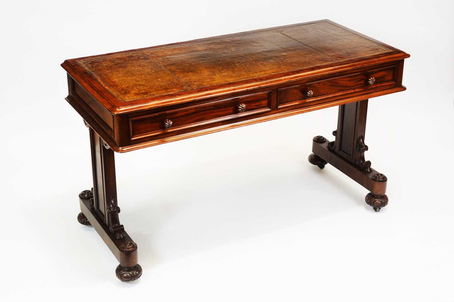 Lot 845 - 19th Century Gillows mahogany library table