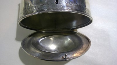 Lot 205 - George III silver tea caddy by John Mitchison, Newcastle