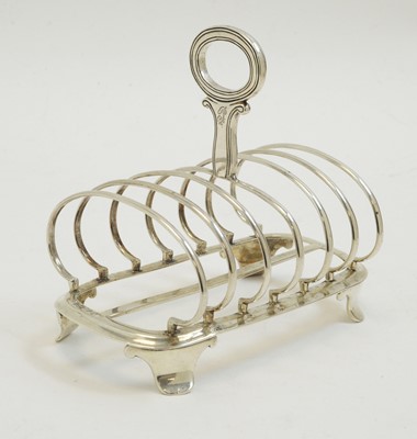 Lot 207 - George III silver toast rack, by Thomas Watson, Newcastle