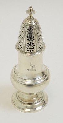 Lot 210 - George III silver sugar caster, by John Kirkup, Newcastle