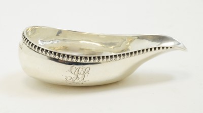 Lot 216 - George III silver pap boat by John Walton