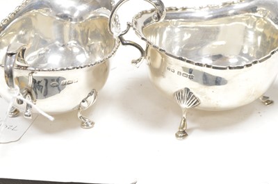 Lot 8 - Two silver sauce boats