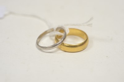 Lot 14 - Two wedding bands.