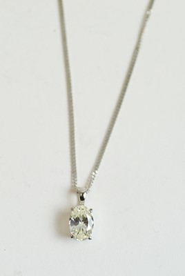 Lot 62 - A single stone diamond pendant