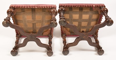 Lot 838 - Pair of Victorian high back chairs