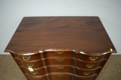 Lot 28 - Handsome George III style concave chest of drawers.