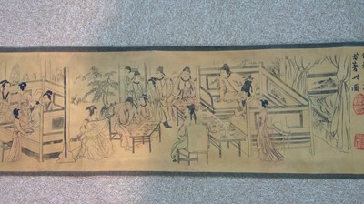 Lot 963 - Chinese School - a decorated scroll.