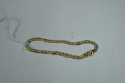 Lot 72 - 18ct yellow and white gold bracelet