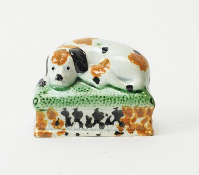 Lot 611 - Yorkshire pearlware dog