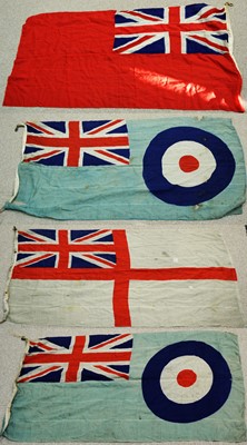 Lot 736 - Four vintage flags.