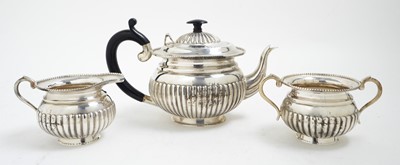 Lot 178 - Indian three-piece silver tea service
