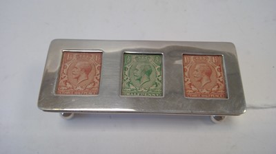 Lot 196 - Victorian silver triple stamp box