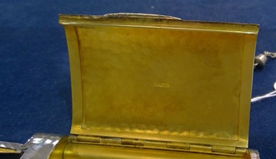 Lot 180 - Russian silver combination vesta/cigarette case