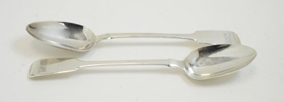 Lot 228 - A pair of Victorian silver gravy spoons