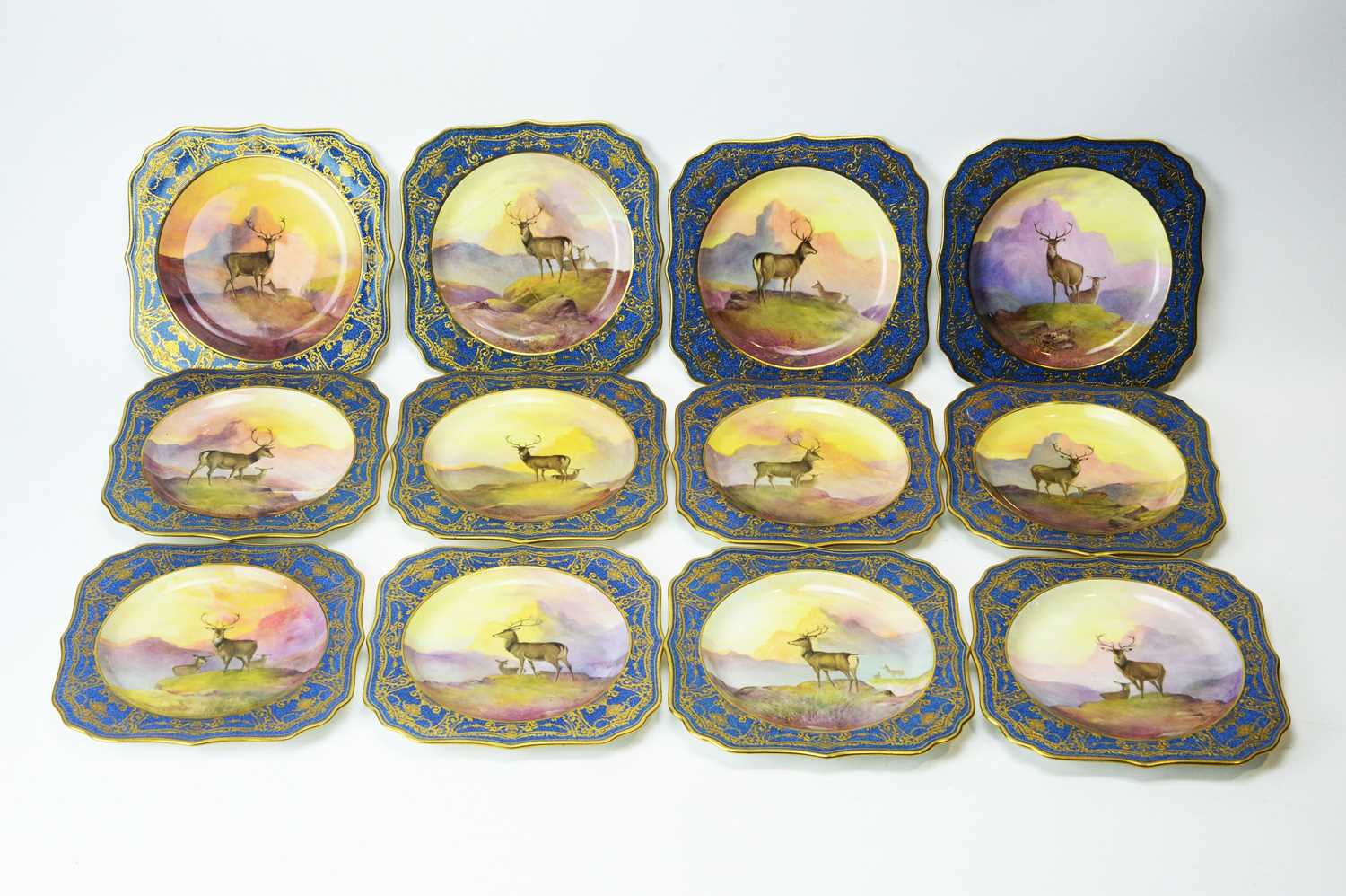 Lot 633 - Set 12 Doulton Arthur Eaton bone china dessert plates