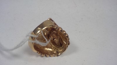Lot 70 - Indian Chief pattern ring