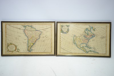 Lot 827 - After Gilles Robert de Vaugondy - maps of North and South America.