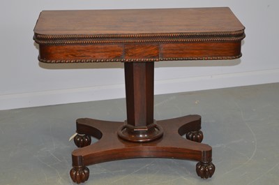 Lot 467 - A Victorian rosewood card table stamped Gillows