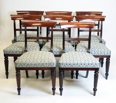 Lot 862 - Set of eight Regency mahogany dining chairs