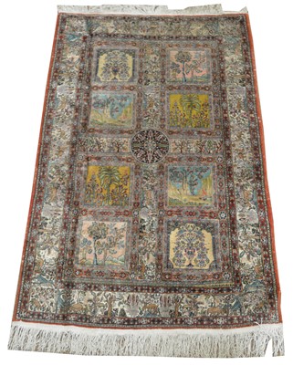 Lot 733 - Silk Qum rug